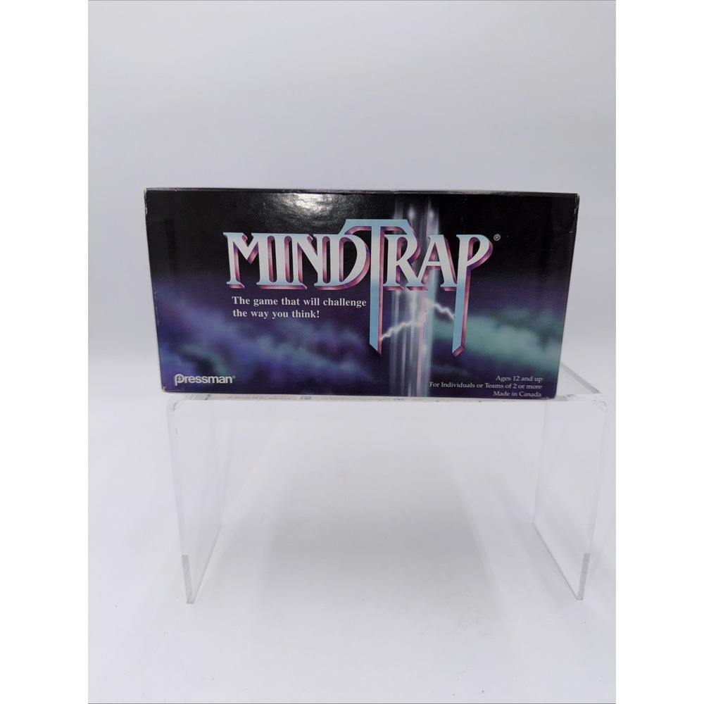 Mindtrap Board Game 1996 Pressman Puzzles Mysteries Open Complete‎